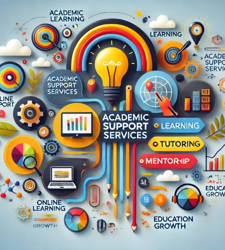 DALL·E 2025-02-20 15.14.20 - A colorful and visually attractive business infographic representing Academic Support services. The image should include elements such as online learn